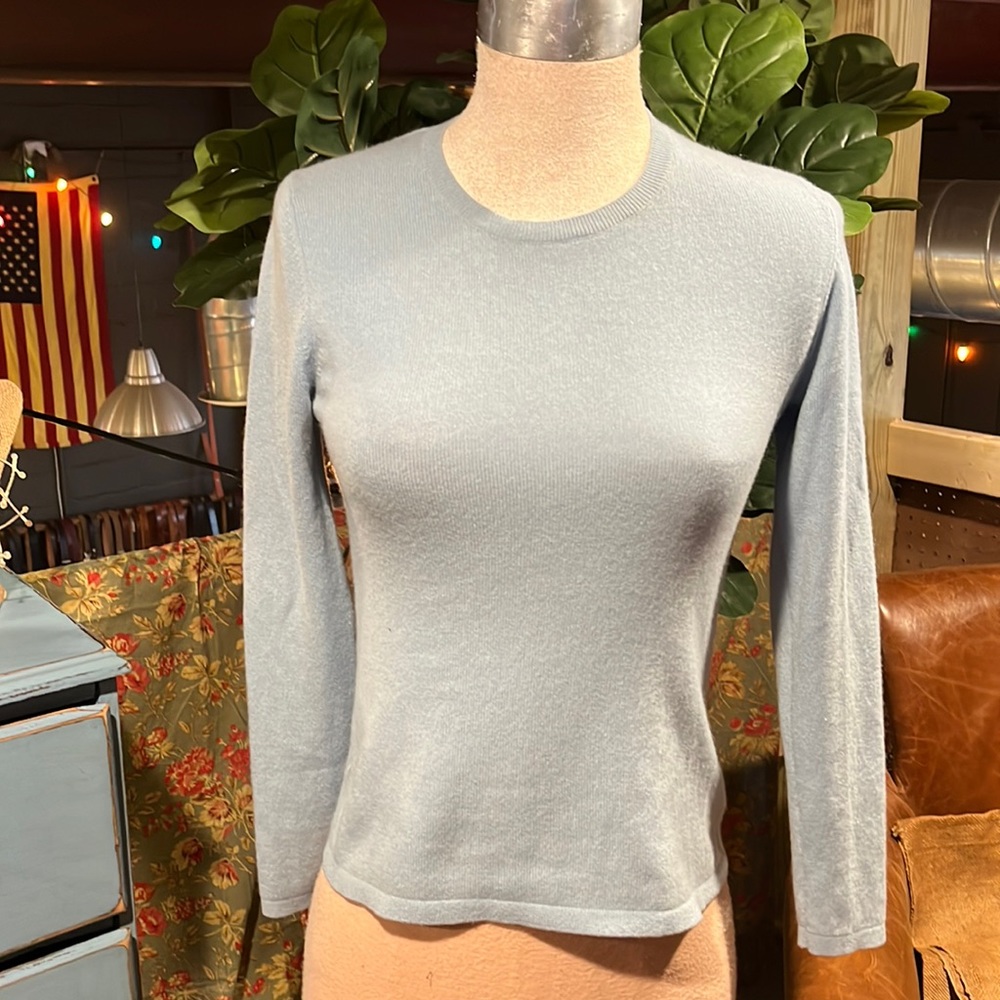 Light blue Ann Taylor cashmere sweater